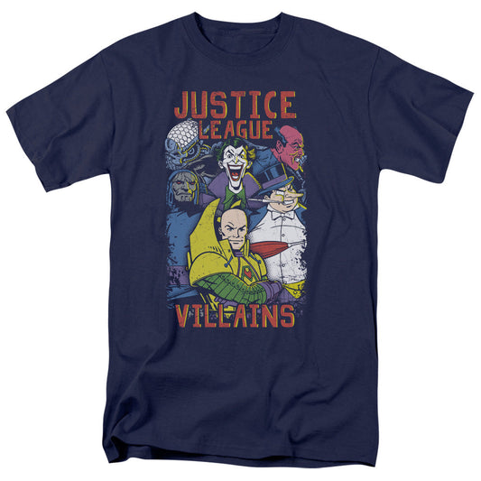Justice League Of America Villians Mens T Shirt Navy Officially Licensed