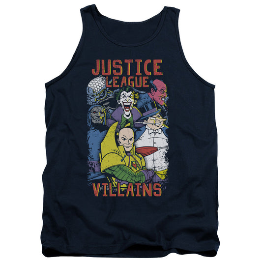 Justice League Villians Mens Tank Top Shirt Navy Officially Licensed