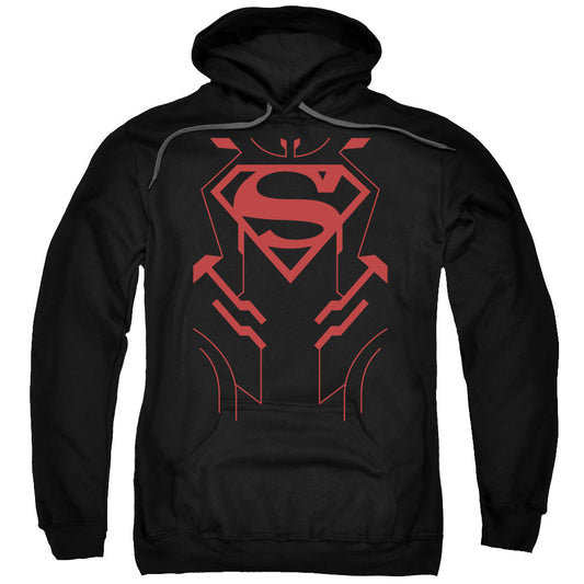 Justice League Superboy Mens Hoodie Black Officially Licensed