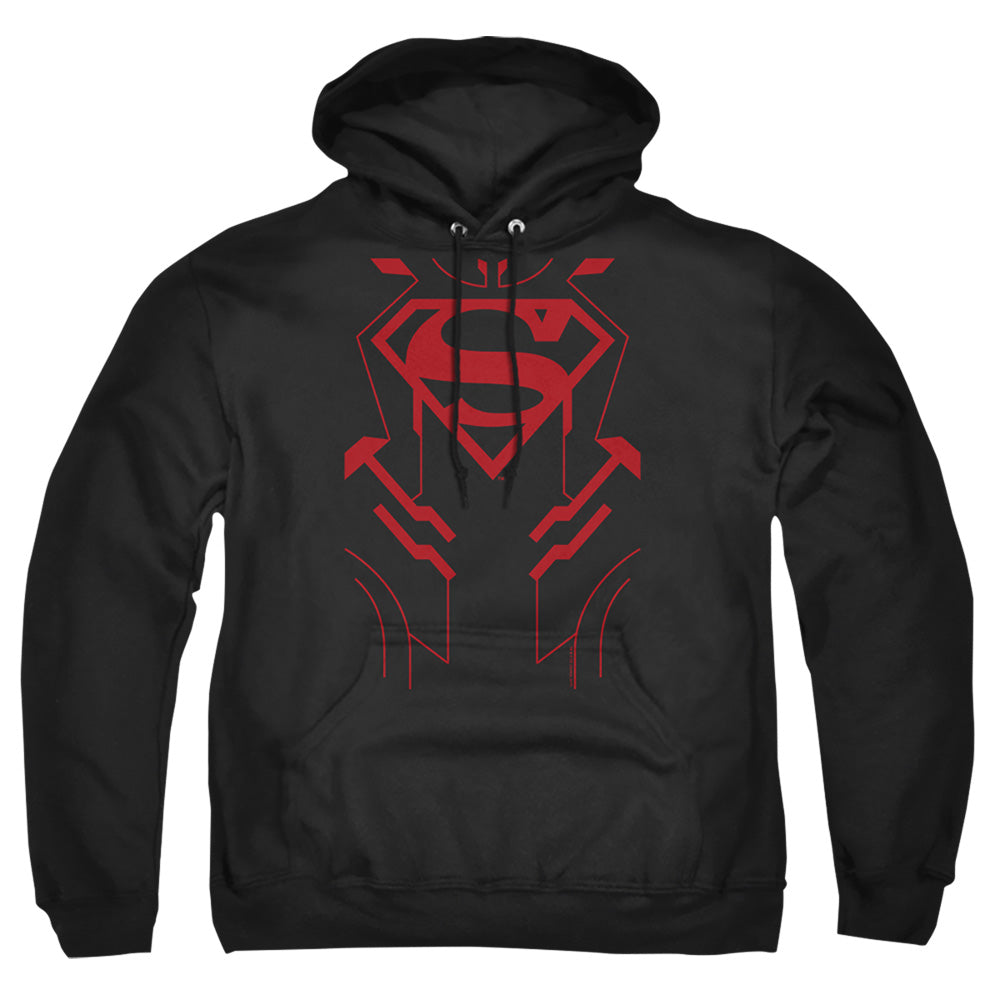 Justice League Of America Superboy Mens Hoodie Black Officially Licensed