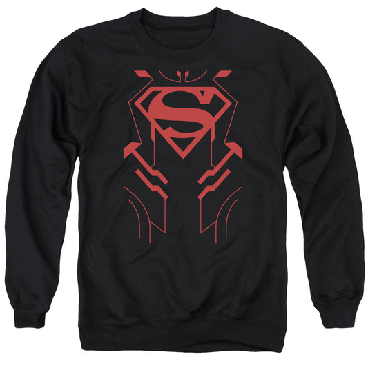 Justice League Superboy Mens Crewneck Sweatshirt Black Officially Licensed