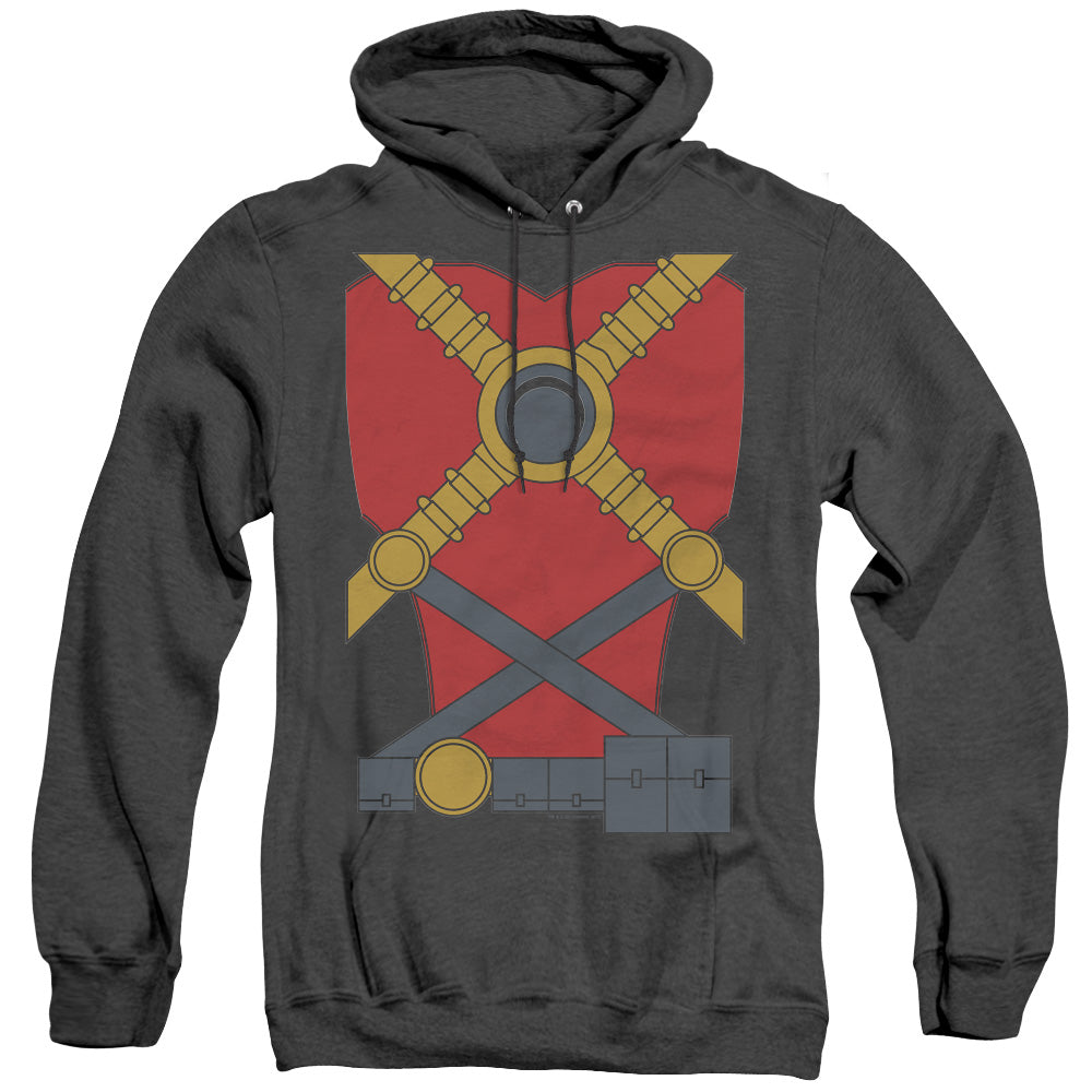 Justice League Red Robin Heather Mens Hoodie Black Officially Licensed