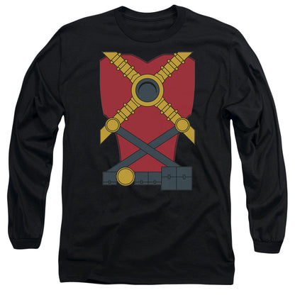 Jla Red Robin Mens Long Sleeve Shirt Black Officially Licensed