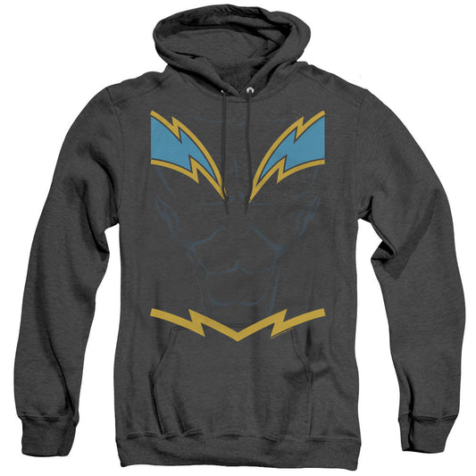 Justice League Black Lightning Heather Mens Hoodie Black Officially Licensed
