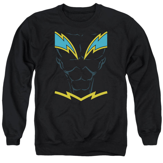 Justice League Black Lightning Mens Crewneck Sweatshirt Black Officially Licensed