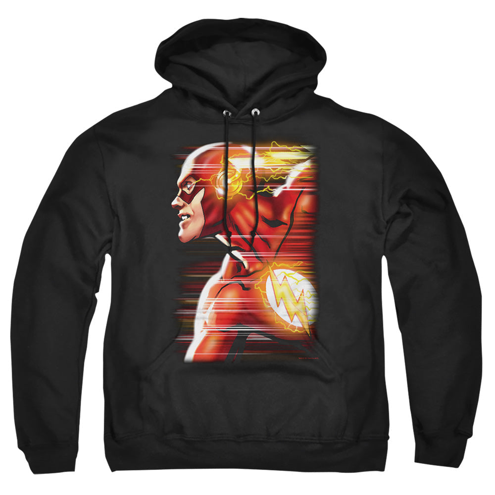 Justice League Of America Speed Head Mens Hoodie Black Officially Licensed