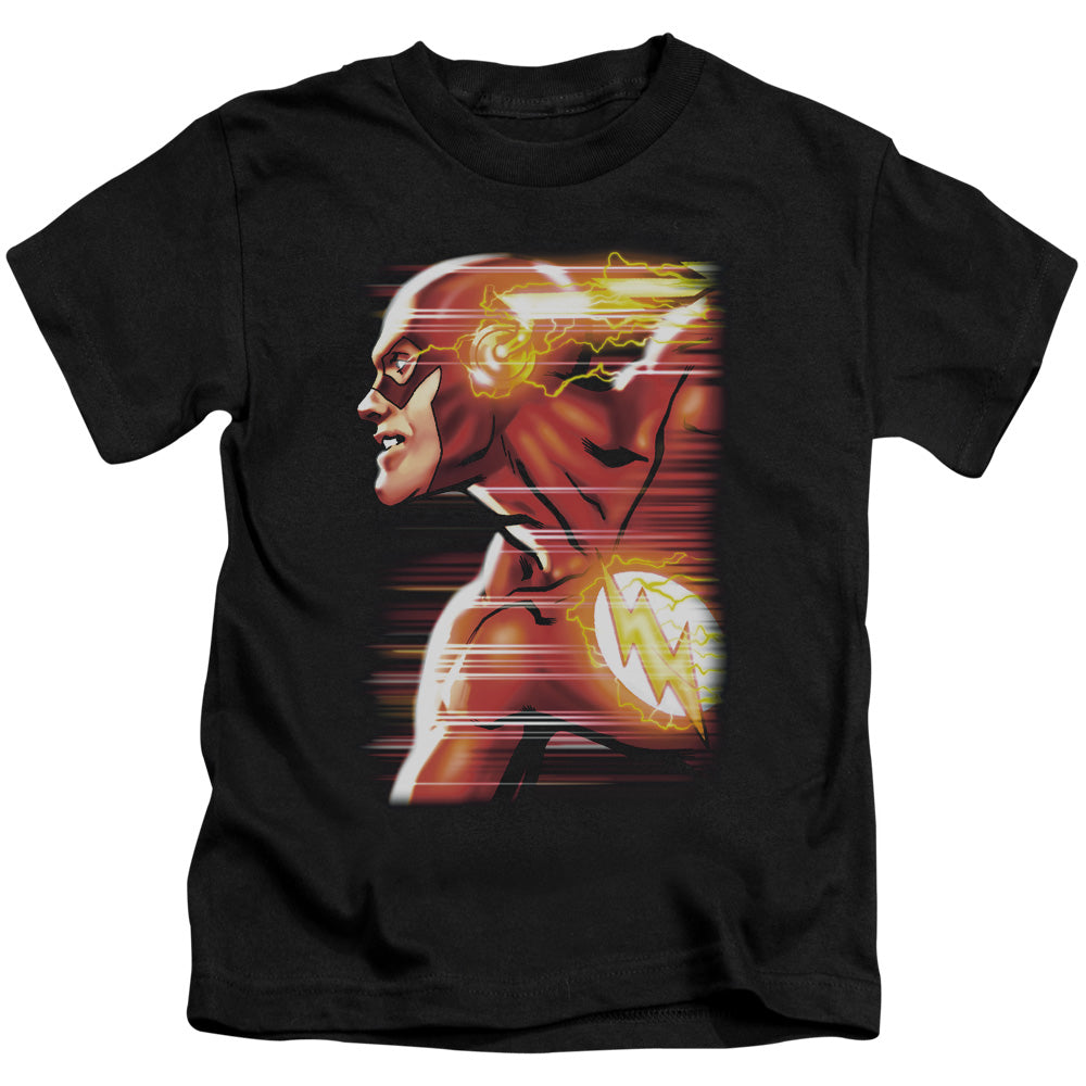 Justice League Speed Head Juvenile Kids Youth T Shirt Black Officially Licensed