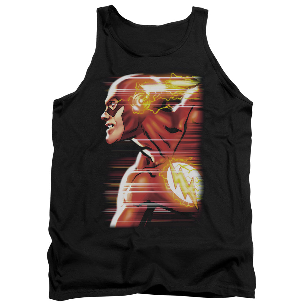 Justice League Speed Head Mens Tank Top Shirt Black Officially Licensed