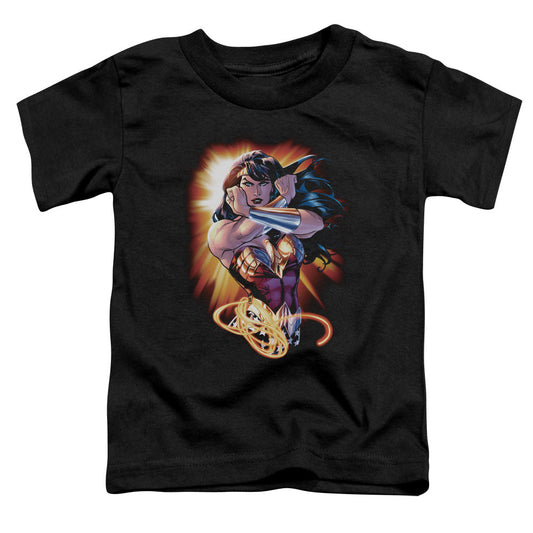 Justice League Wonder Rays Toddler Kids Youth T Shirt Black Officially Licensed