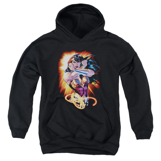 Justice League Wonder Rays Kids Youth Hoodie Black Officially Licensed