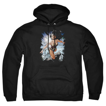 Justice League Of America Of Themyscira Mens Hoodie Black Officially Licensed