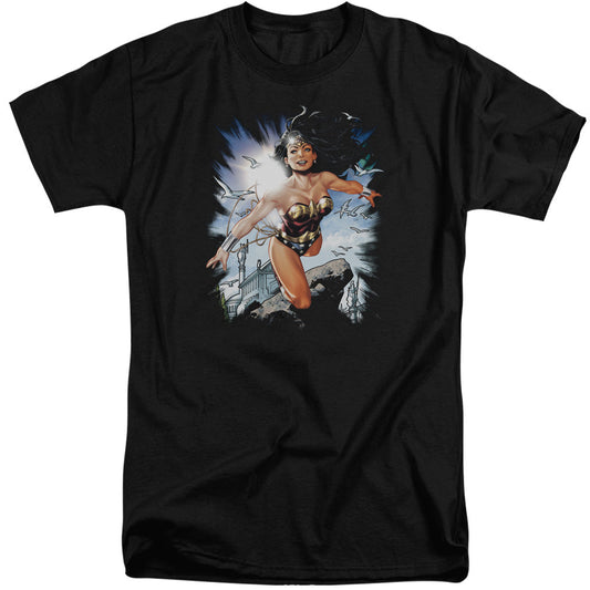 Justice League of Themyscira Mens Tall T Shirt Black Officially Licensed