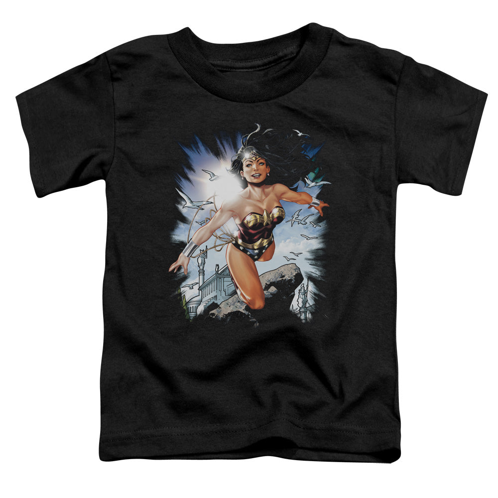 Justice League of Themyscira Toddler Kids Youth T Shirt Black Officially Licensed