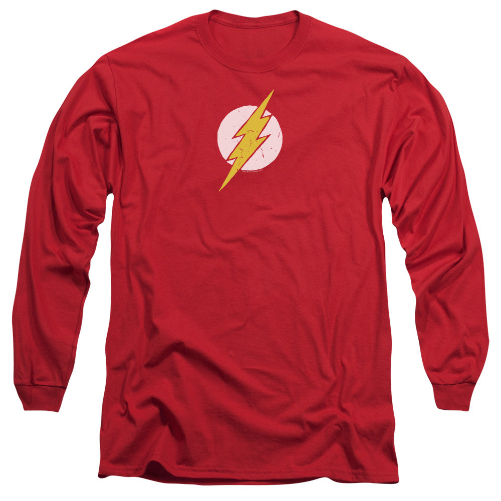 Justice League Rough Flash Mens Long Sleeve Shirt Red Officially Licensed
