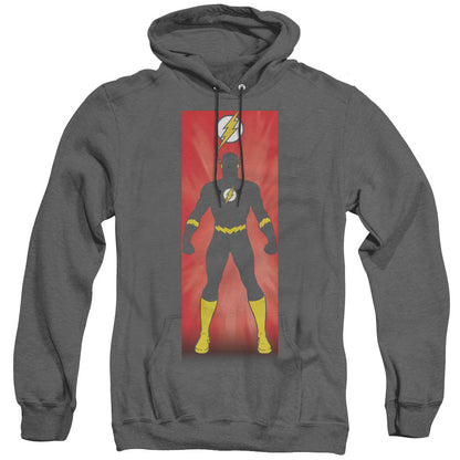 Justice League Of America Flash Block Mens Heather Hoodie Black Officially Licensed