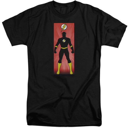 Justice League Of America Flash Block Mens Tall T Shirt Black Officially Licensed