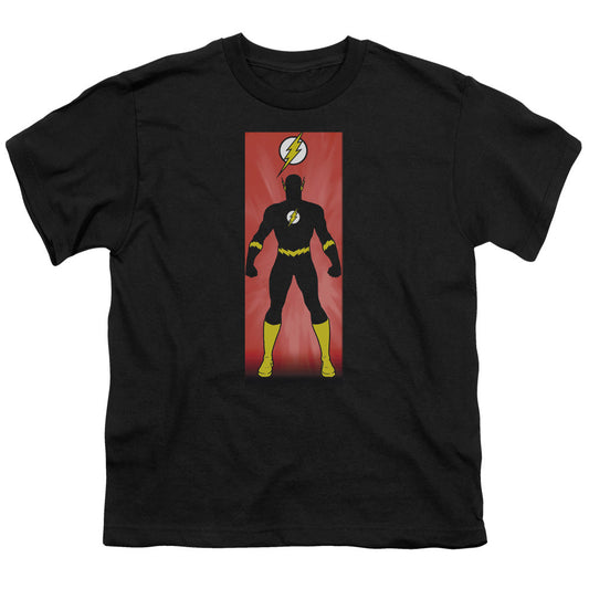 Justice League Flash Block Kids Youth T Shirt Black Officially Licensed