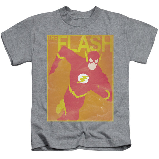 Justice League Simple Flash Poster Juvenile Kids Youth T Shirt Athletic Heather Officially Licensed