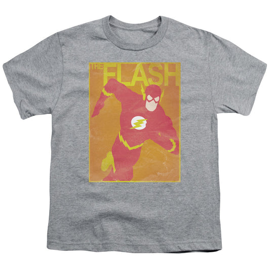 Justice League Simple Flash Poster Kids Youth T Shirt Athletic Heather Officially Licensed
