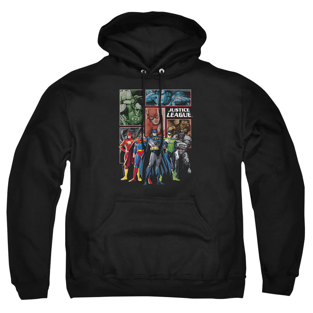 Justice League Of America New Justice League Of America Panels Mens Hoodie Black Officially Licensed