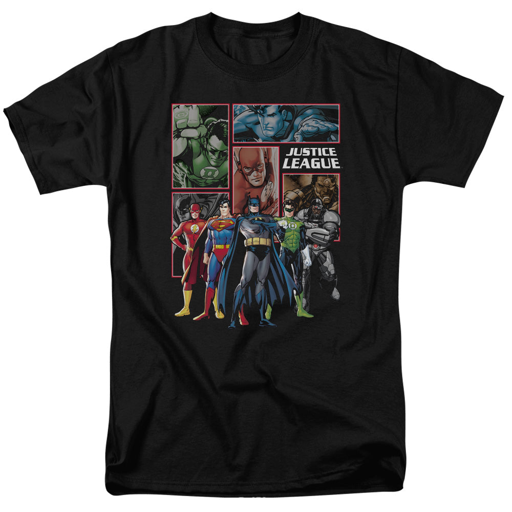 Justice League Of America New Justice League Of America Panels Mens T Shirt Black Officially Licensed