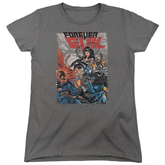 Justice League Crime Syndicate Womens T Shirt Charcoal Officially Licensed