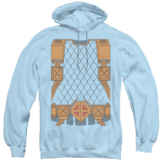 Justice League Deathstroke Uniform Mens Hoodie Light Blue Officially Licensed