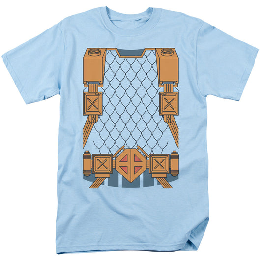 Justice League Of America Deathstroke Uniform Mens T Shirt Light Blue Officially Licensed