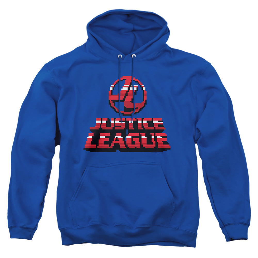 Justice League Of America 8 Bit Justice League Of America Mens Hoodie Royal Officially Licensed