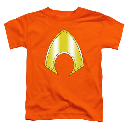 Justice League Aquaman Logo Toddler Kids Youth T Shirt Orange Officially Licensed