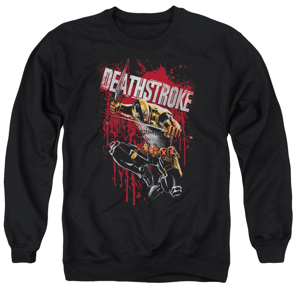 Justice League Of America Blood Splattered Mens Crewneck Sweatshirt Black Officially Licensed