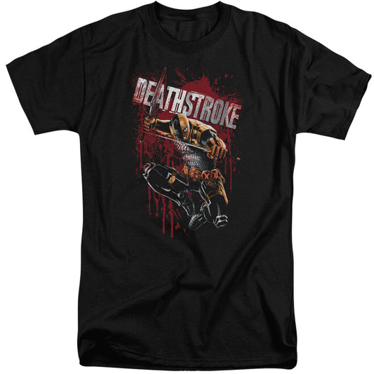 Justice League Of America Blood Splattered Mens Tall T Shirt Black Officially Licensed