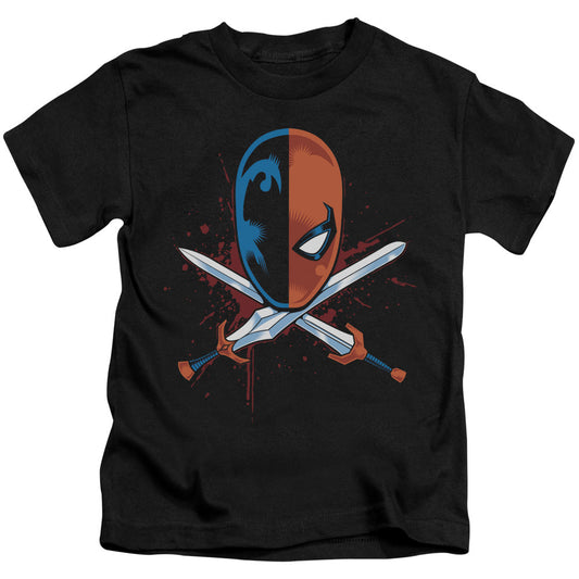 Justice League Crossed Swords Juvenile Kids Youth T Shirt Black Officially Licensed
