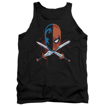 Justice League Crossed Swords Mens Tank Top Shirt Black Officially Licensed