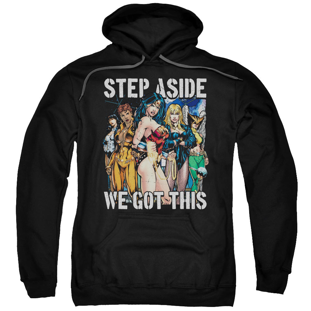 Justice League Heroines Mens Hoodie Black Officially Licensed