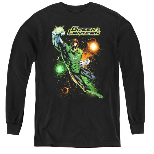 Justice League Galactic Guardian Long Sleeve Kids Youth T Shirt Black Officially Licensed