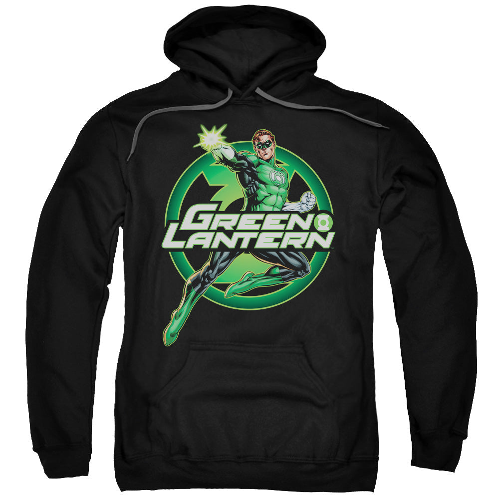 Justice League Lantern Glow Mens Hoodie Black Officially Licensed