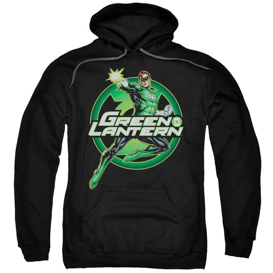 Justice League Lantern Glow Mens Hoodie Black Officially Licensed