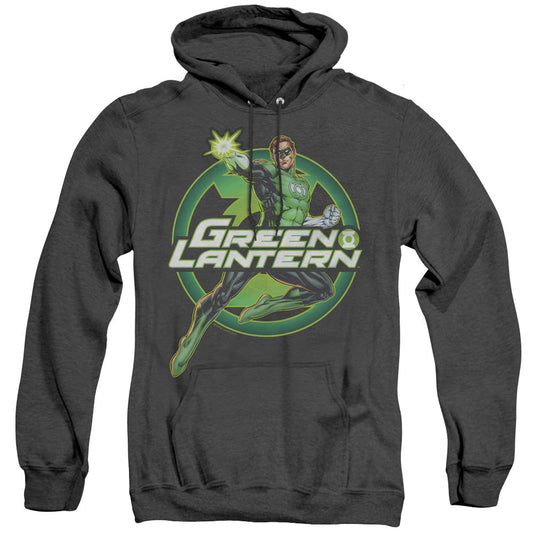 Justice League Lantern Glow Heather Mens Hoodie Black Officially Licensed