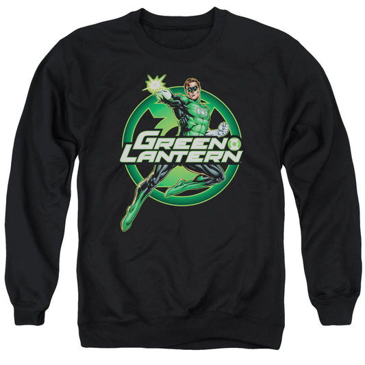 Justice League Lantern Glow Mens Crewneck Sweatshirt Black Officially Licensed