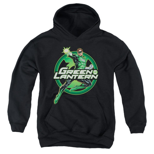 Justice League Lantern Glow Kids Youth Hoodie Black Officially Licensed