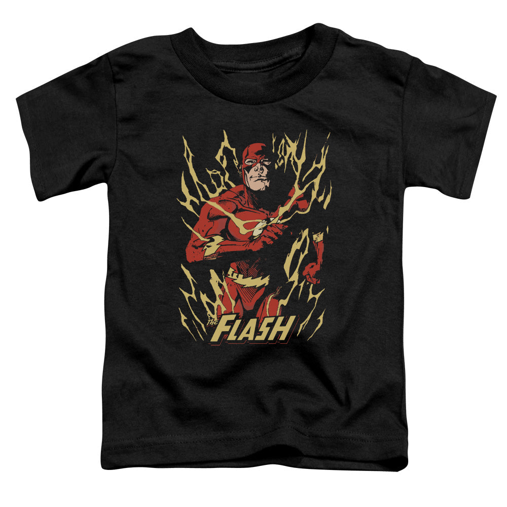 Justice League Flash Flare Toddler Kids Youth T Shirt Black Officially Licensed