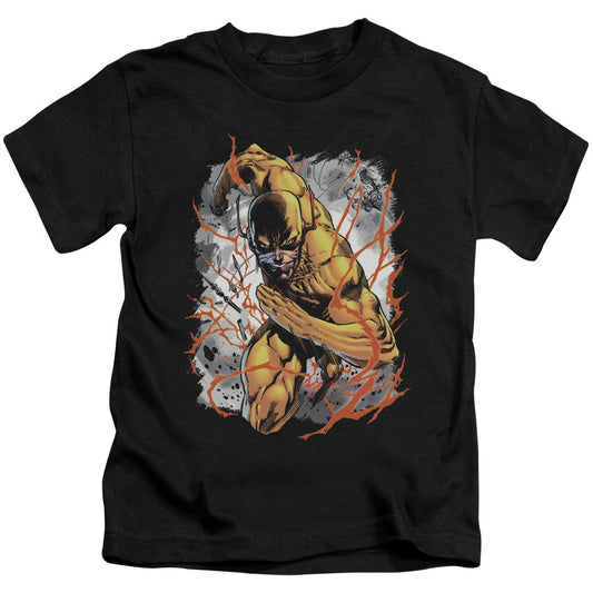 Justice League Reversed Juvenile Kids Youth T Shirt Black Officially Licensed