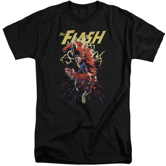 Justice League Of America Ripping Apart Mens Tall T Shirt Black Officially Licensed