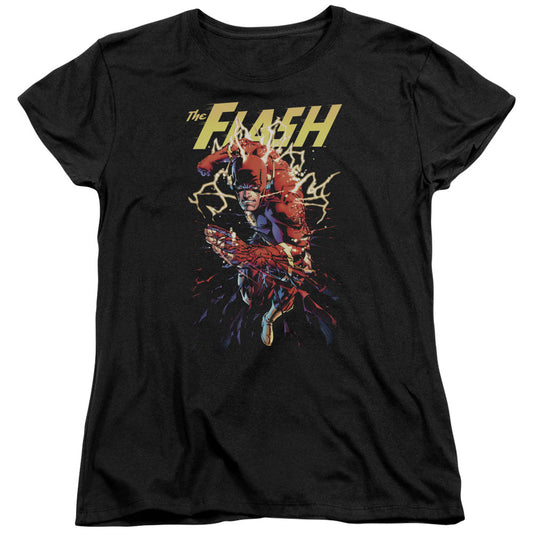 Justice League Ripping Apart Womens T Shirt Black Officially Licensed