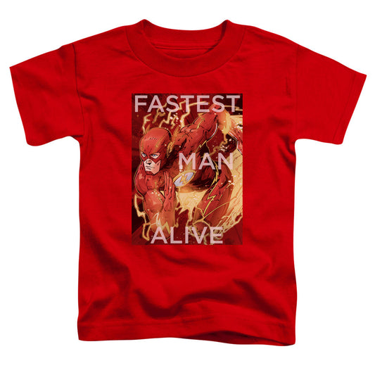 Justice League Fastest Man Alive Toddler Kids Youth T Shirt Red Officially Licensed