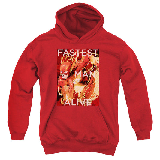 Justice League Fastest Man Alive Kids Youth Hoodie Red Officially Licensed