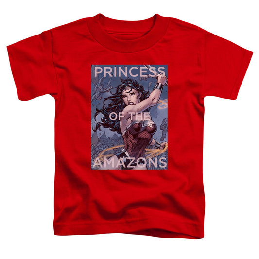 Justice League Princess of the Amazons Toddler Kids Youth T Shirt Red Officially Licensed