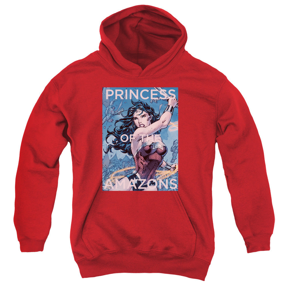 Justice League Princess of the Amazons Kids Youth Hoodie Red Officially Licensed