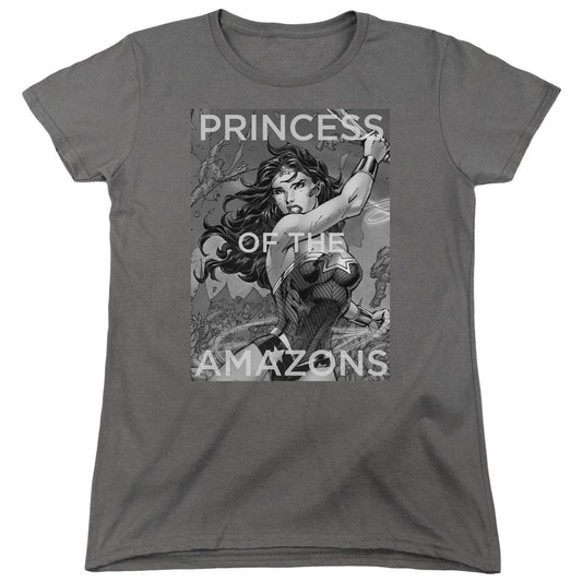 Justice League Princess of the Amazons Womens T Shirt Charcoal Officially Licensed